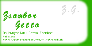 zsombor getto business card